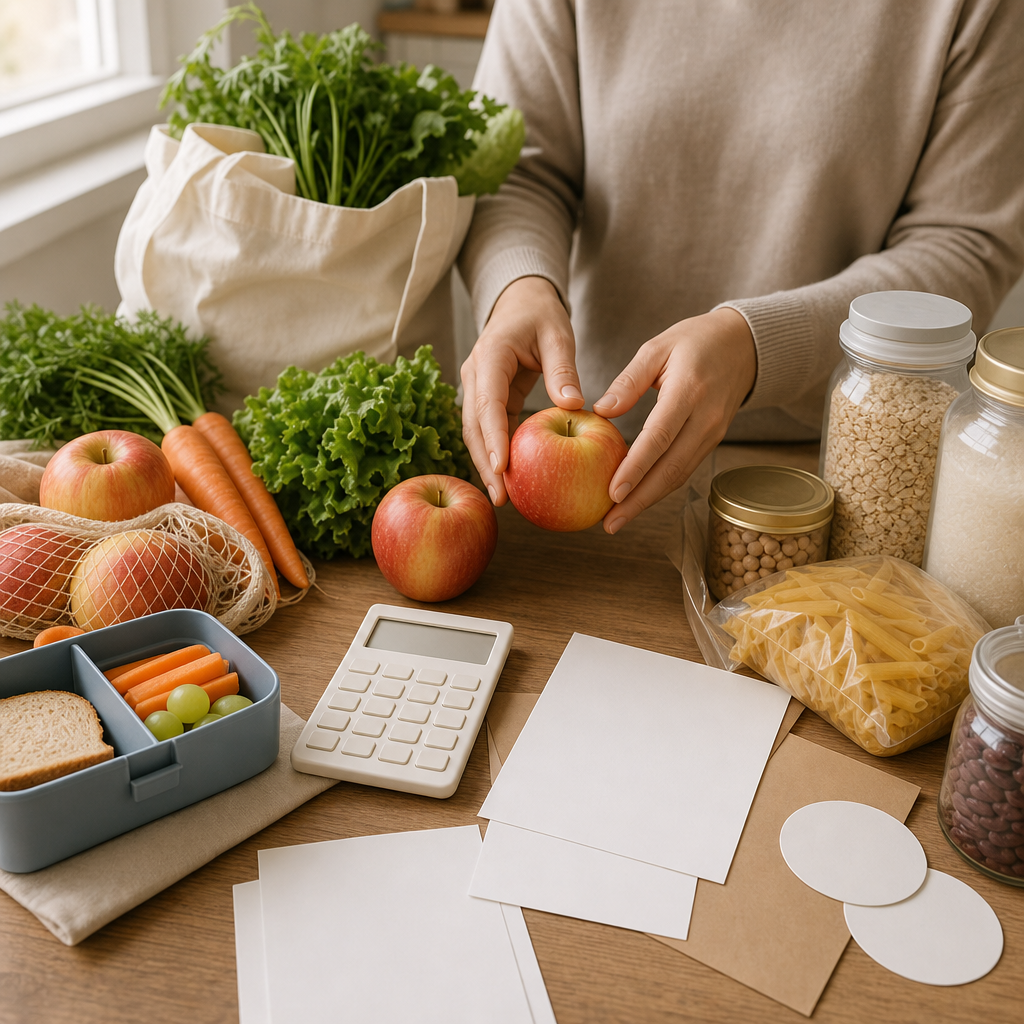 Family grocery budget reset with groceries meal planning and calculator